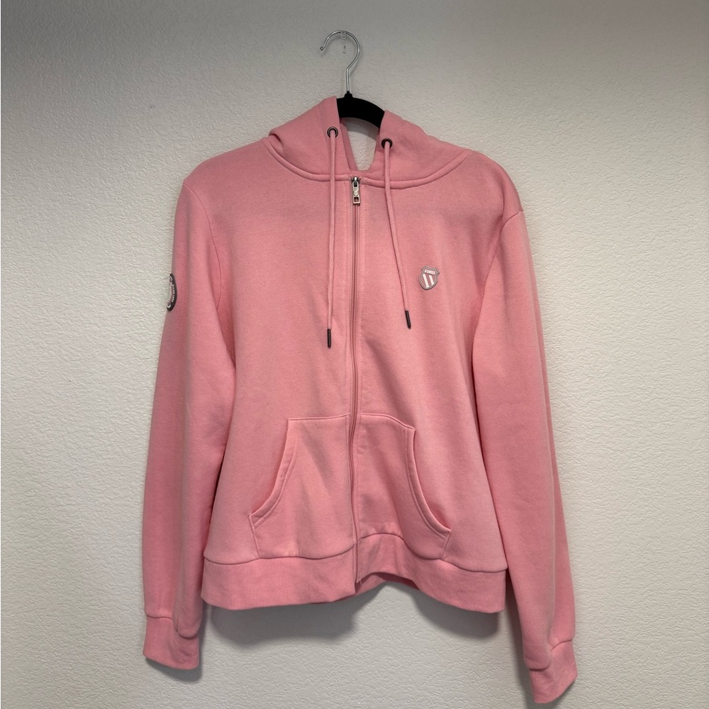 K-Swiss Pink Zip-Up Hoodie